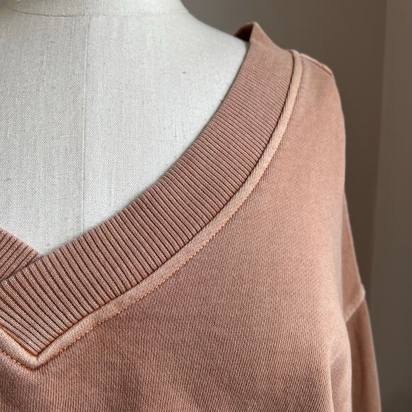 Aerie Pink V-Neck Sweater - Picture 4 of 7
